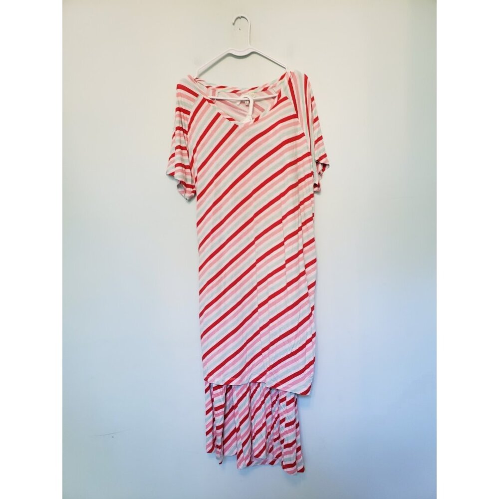 Cato Live Well Womens Plus 18W 20W Sleepwear Set Tunic Top Palazzo Pants Stripe